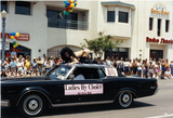 Parade car for the Brass Rail in San Diego Pride parade, 1994	