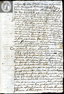 Urrutia de Vergara Papers, page 39, folder 14, volume 2, 1754