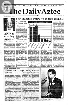 The Daily Aztec: Wednesday 04/25/1990