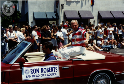 Ron Roberts in San Diego Pride parade, 1994