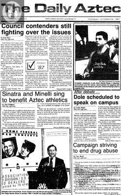 The Daily Aztec: Thursday 10/29/1987