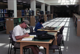 Students study in library, 1998