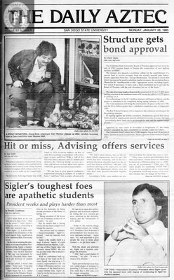The Daily Aztec: Monday 01/28/1985