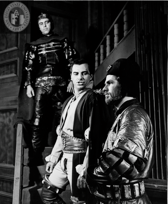 Three unidentified actors in Measure for Measure, 1964
