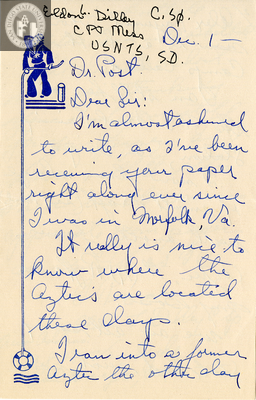 Letter from Elden L. Dilley, 1942