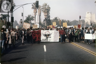 MEChA from San Diego City College in Los Angeles Antiwar March, 1971