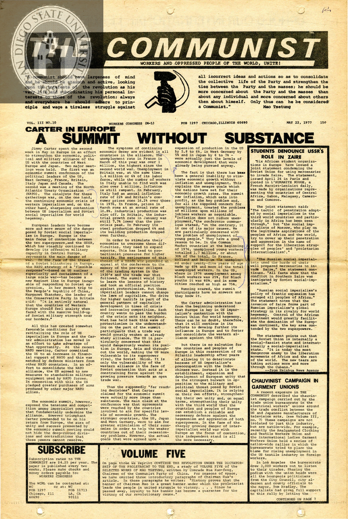 The Communist: 05/22/1977