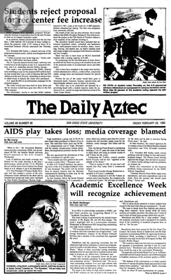 The Daily Aztec: Friday 02/28/1986