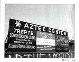 Sign, Aztec Center construction site, 1967