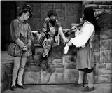 Three unidentified actors in Measure for Measure, 1955