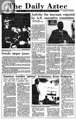 The Daily Aztec: Tuesday 09/25/1990
