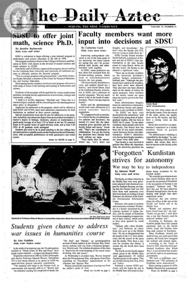The Daily Aztec: Friday 02/08/1991