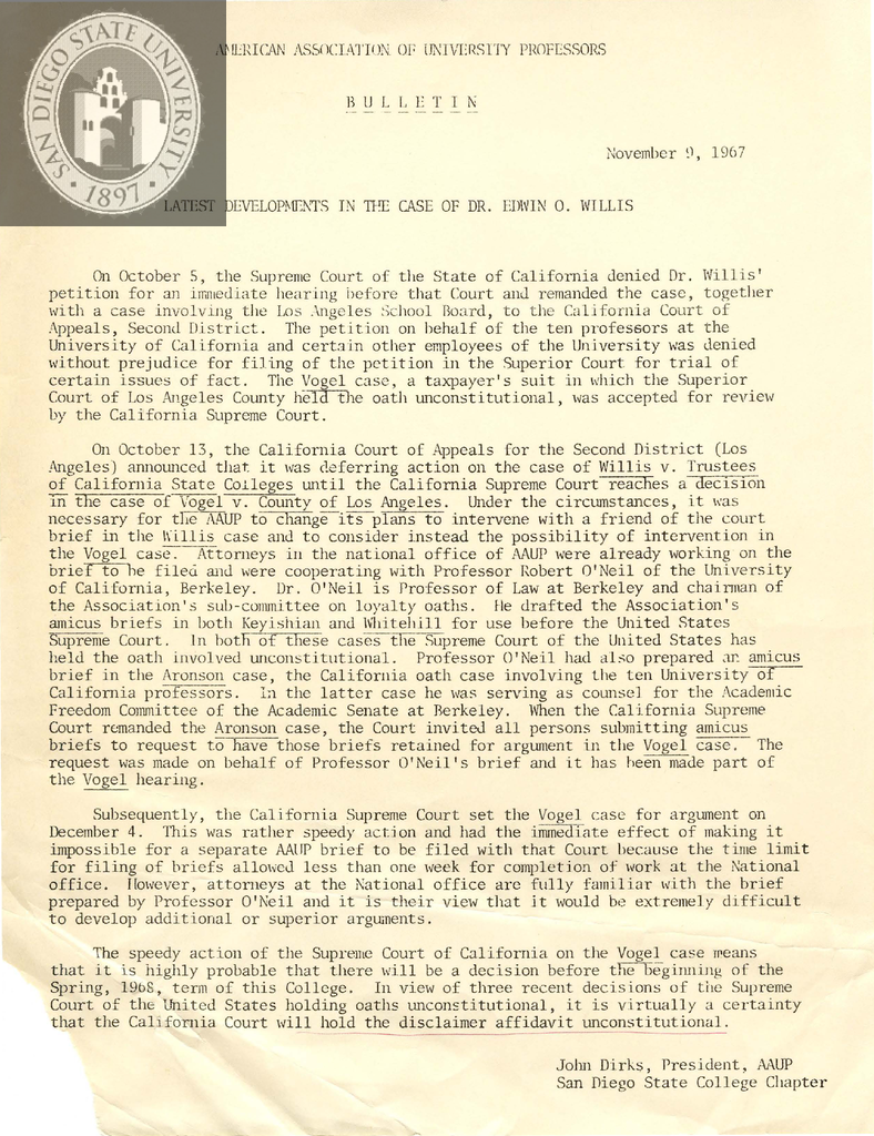 American Association of University Professors Bulletin, 1967