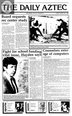 The Daily Aztec: Friday 04/26/1985