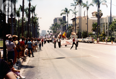 Great American Yankee Freedom Band in Pride parade, 1984