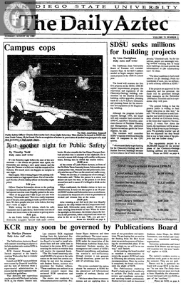 The Daily Aztec: Tuesday 08/29/1989