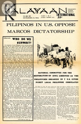 Kalayaan International: October-November 1972