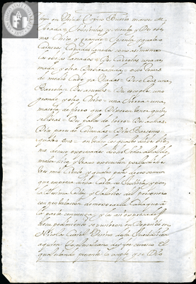 Urrutia de Vergara Papers, back of page 45, folder 15, volume 2, 1704