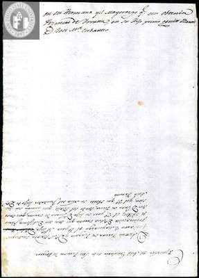 Urrutia de Vergara Papers, back of page 3, folder 10, volume 2