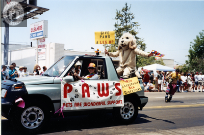 PAWS vehicle at San Diego Pride Parade, 1996
