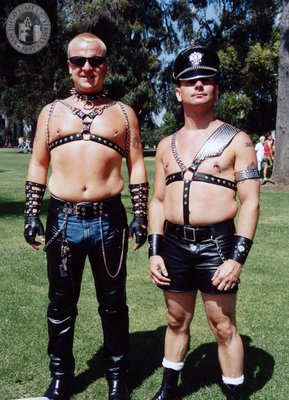 People dressed as leather fetishists at Pride Festival, 1998