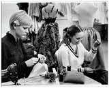 Unidentified individuals sewing costumes, 1966