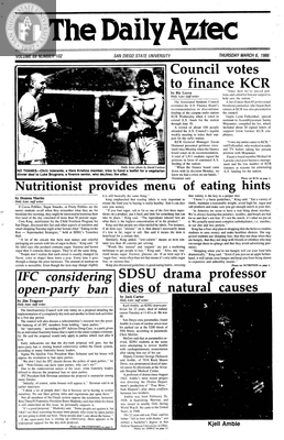 The Daily Aztec: Thursday 03/06/1986
