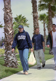 Students on a walkway, 1999