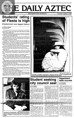 The Daily Aztec: Tuesday 10/02/1984