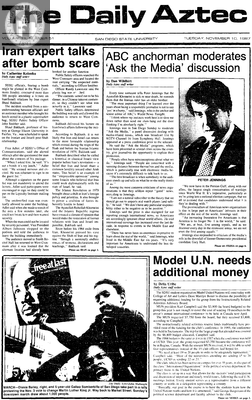 The Daily Aztec: Tuesday 11/10/1987