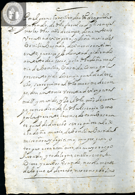 Urrutia de Vergara Papers, back of page 135, folder 9, volume 1, 1664