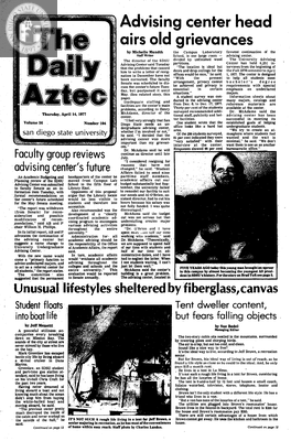 The Daily Aztec: Thursday 04/14/1977