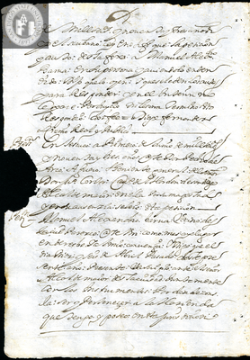 Urrutia de Vergara Papers, back of page 69, folder 16, volume 2, 1693