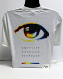 "Equality through Visibility," back of T-shirt, New Orleans, 1997