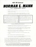 Vote for Democrat Norman E. Mann