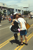 Drag queen and a marcher in San Diego Pride parade, 1994