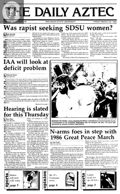 The Daily Aztec: Friday 03/29/1985