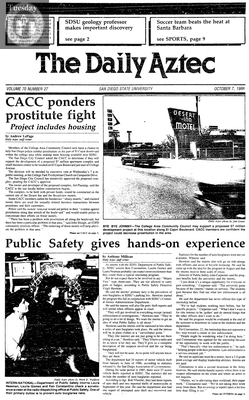 The Daily Aztec: Tuesday 10/07/1986