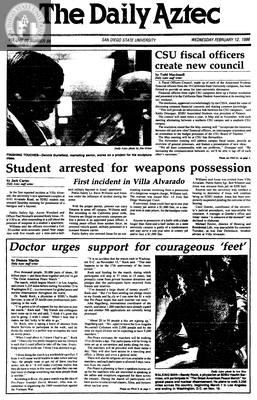 The Daily Aztec: Wednesday 02/12/1986