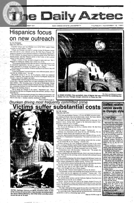 The Daily Aztec: Thursday 11/12/1987