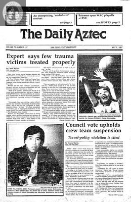 The Daily Aztec: Thursday 05/07/1987