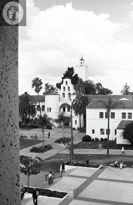 Hepner Hall from the library