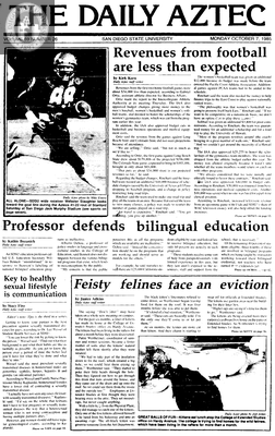 The Daily Aztec: Monday 10/07/1985