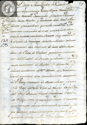 Urrutia de Vergara Papers, page 23, folder 3, volume 1, 1614