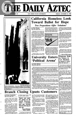 The Daily Aztec: Friday 10/21/1988