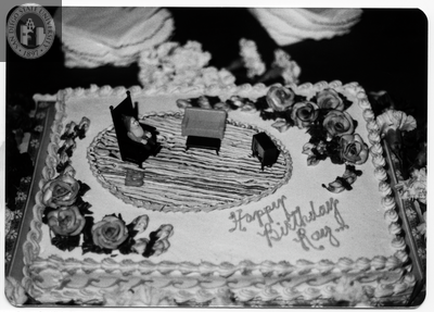 Birthday cake at Ray Finch's birthday at Diablo's