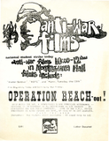 Flyer for national student strike anti-war film event, 1971