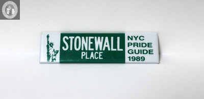 "Stonewall place NYC pride guide, 1989"