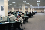 Students in library computer laboratory, 1998