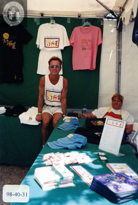 "Color Me Human" booth at Pride Festival, 1998
